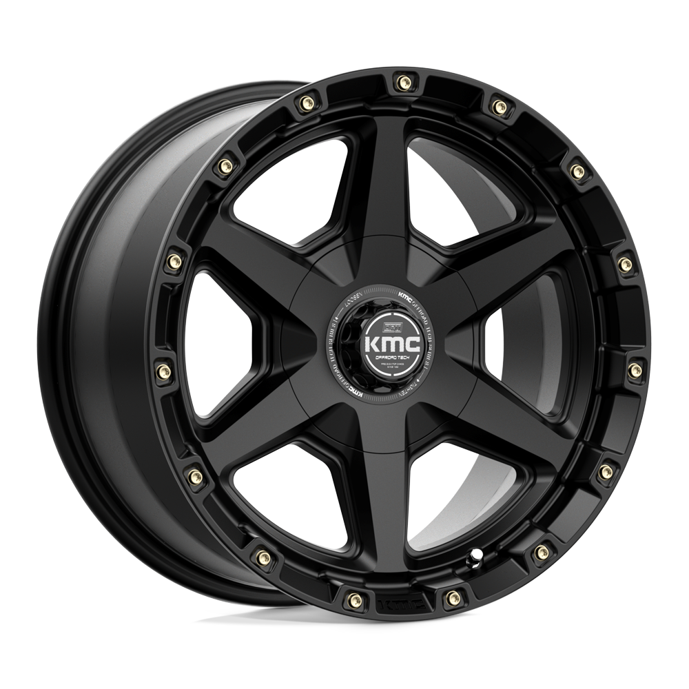 KMC KM101 TEMPO Satin Black 17x9 +18 6x114.3|6x139.7mm 78.1mm - WheelWiz