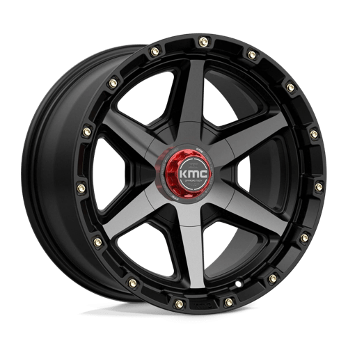 KMC KM101 TEMPO Satin Black W/ Gray Tint 20x9 +18 5x127|5x139.7mm 78.1mm - Wheelwiz