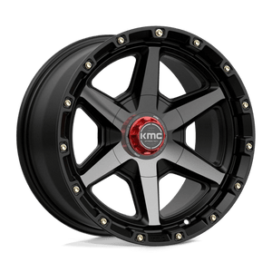 KMC KM101 TEMPO Satin Black W/ Gray Tint 17x9 -12 6x135|6x139.7mm 106.1mm - Wheelwiz