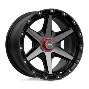 KMC KM101 TEMPO Satin Black With Gray Tint 17x9 +18 5x127|5x139.7mm 78.1mm - WheelWiz