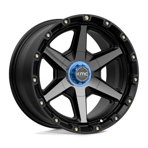 KMC KM101 TEMPO Satin Black W/ Gray Tint 17x9 -12 5x127|5x139.7mm 78.1mm - Wheelwiz