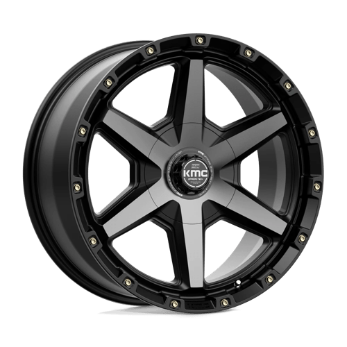 KMC KM101 TEMPO Satin Black W/ Gray Tint 20x9 +18 6x135|6x139.7mm 106.1mm - Wheelwiz