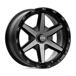 KMC KM101 TEMPO Satin Black W/ Gray Tint 20x9 +18 6x135|6x139.7mm 106.1mm - Wheelwiz