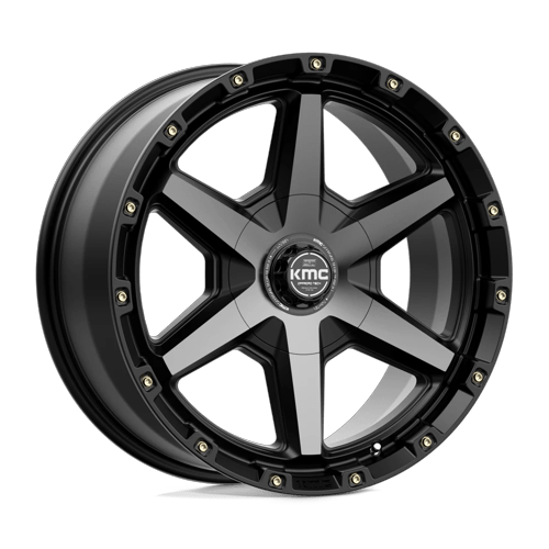 KMC KM101 TEMPO Satin Black W/ Gray Tint 20x9 +18 5x127|5x139.7mm 78.1mm - Wheelwiz