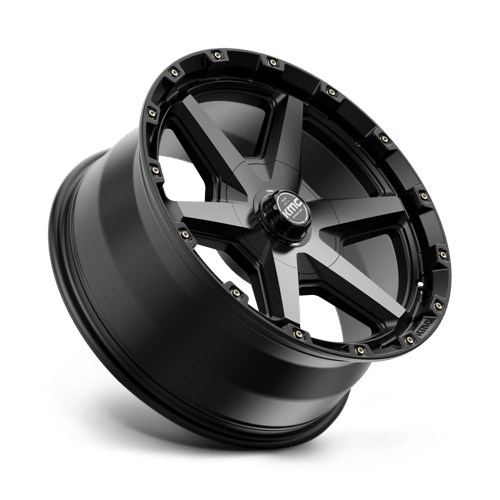 KMC KM101 TEMPO Satin Black W/ Gray Tint 20x9 +18 6x135|6x139.7mm 106.1mm - Wheelwiz