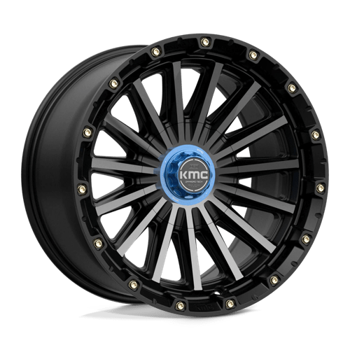 KMC KM102 SIGNAL Satin Black W/ Gray Tint 20x9 +18 5x127|5x139.7mm 78.1mm - Wheelwiz