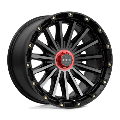 KMC KM102 SIGNAL Satin Black With Gray Tint 17x9 -12 5x127|5x139.7mm 78.1mm - WheelWiz