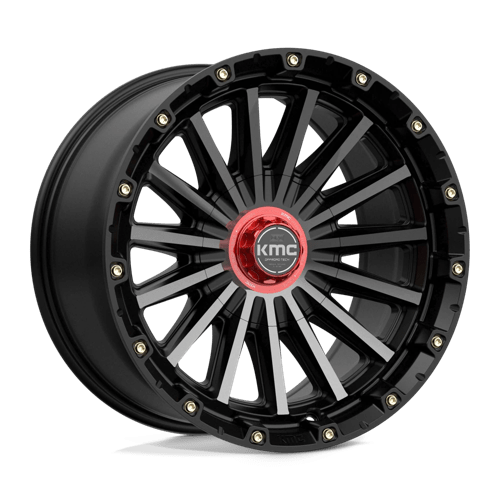 KMC KM102 SIGNAL Satin Black W/ Gray Tint 17x9 -12 6x135|6x139.7mm 106.1mm - Wheelwiz