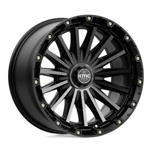 KMC KM102 SIGNAL Satin Black W/ Gray Tint 17x9 0 6x135|6x139.7mm 106.1mm - Wheelwiz