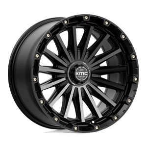 KMC KM102 SIGNAL Satin Black With Gray Tint 17x9 -12 5x127|5x139.7mm 78.1mm - WheelWiz