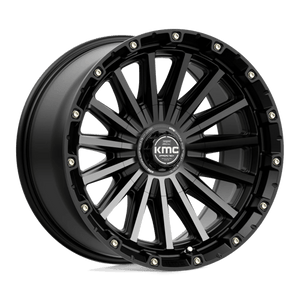 KMC KM102 SIGNAL Satin Black W/ Gray Tint 20x9 0 5x127|5x139.7mm 78.1mm - Wheelwiz