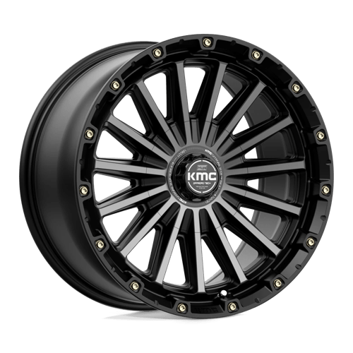 KMC KM102 SIGNAL Satin Black W/ Gray Tint 17x9 +18 6x114.3|6x139.7mm 78.1mm - Wheelwiz