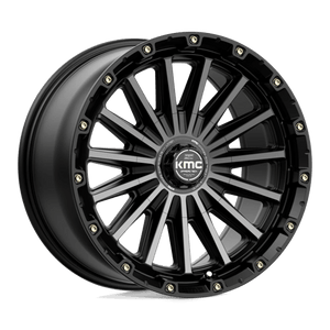 KMC KM102 SIGNAL Satin Black W/ Gray Tint 17x9 +18 6x114.3|6x139.7mm 78.1mm - Wheelwiz