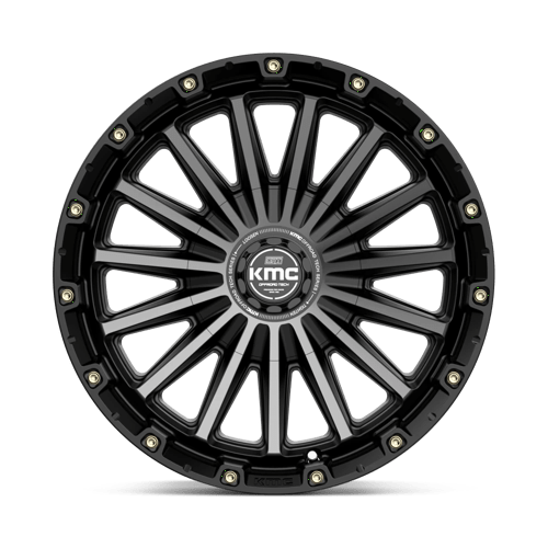 KMC KM102 SIGNAL Satin Black W/ Gray Tint 17x9 +18 6x114.3|6x139.7mm 78.1mm - Wheelwiz