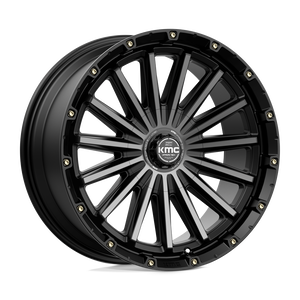 KMC KM102 SIGNAL Satin Black With Gray Tint 20x9 +18 6x135|6x139.7mm 106.1mm - WheelWiz