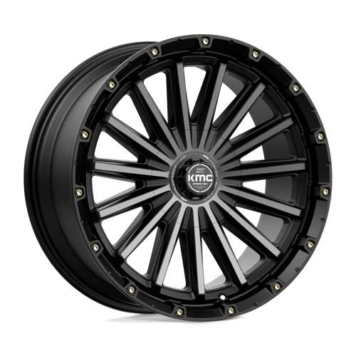 KMC KM102 SIGNAL Satin Black With Gray Tint 20x9 +18 6x135|6x139.7mm 106.1mm - WheelWiz