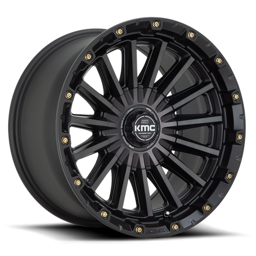 KMC KM102 SIGNAL Satin Black W/ Gray Tint 17x9 -12 6x135|6x139.7mm 106.1mm
