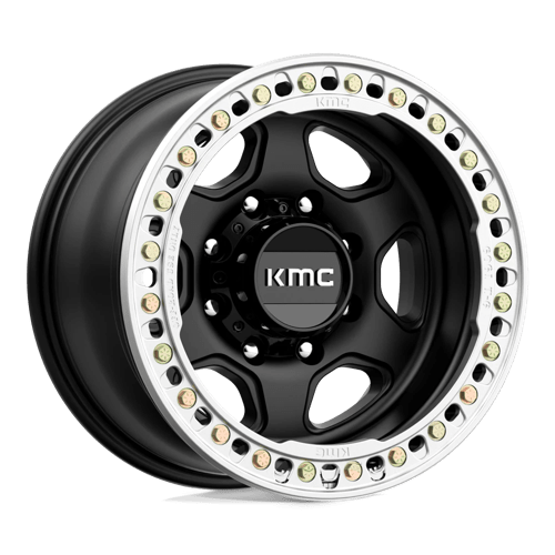 KMC KM233 HEX BEADLOCK Satin Black 17x9 -38 8x165.1mm 125.1mm - WheelWiz
