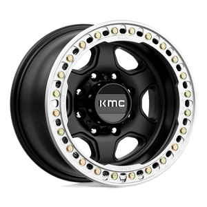 KMC KM233 HEX BEADLOCK Satin Black 17x9 -38 8x165.1mm 125.1mm - WheelWiz