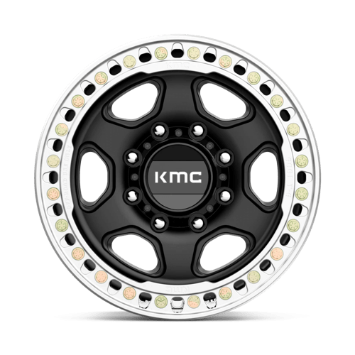 KMC KM233 HEX BEADLOCK Satin Black 17x9 -38 8x165.1mm 125.1mm - WheelWiz