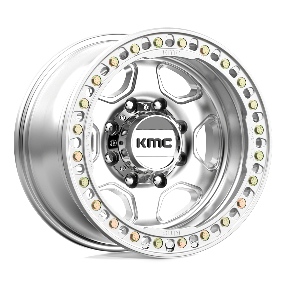 KMC KM233 HEX BEADLOCK Machined 17x9 -38 8x165.1mm 125.1mm - WheelWiz