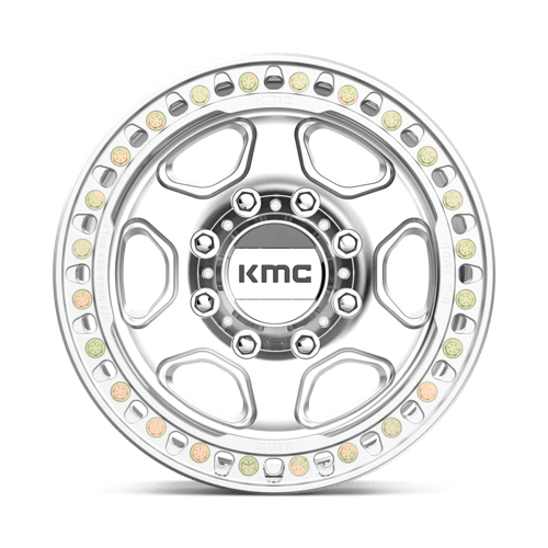 KMC KM233 HEX BEADLOCK Machined 17x9 -38 8x165.1mm 125.1mm - WheelWiz