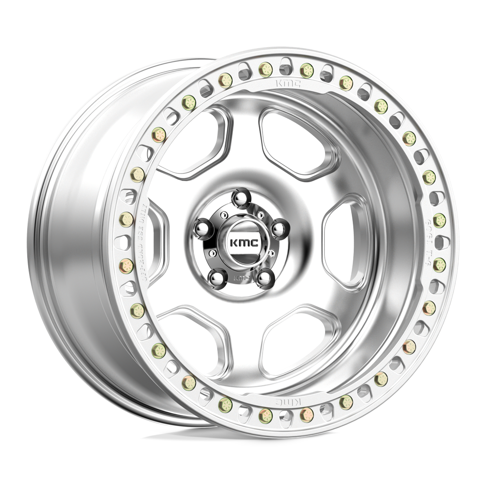 KMC KM233 HEX BEADLOCK Machined 20x10 -48 5x127mm 71.5mm - WheelWiz