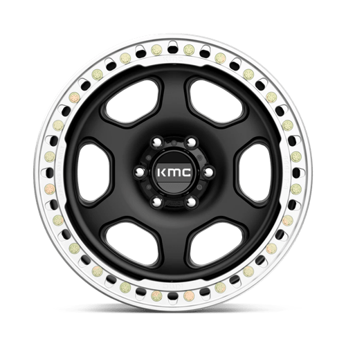 KMC KM233 HEX BEADLOCK Satin Black 20x10 -48 6x139.7mm 108mm - WheelWiz