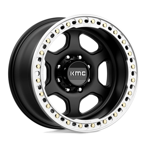KMC KM233 HEX BEADLOCK Satin Black 20x10 -48 8x165.1mm 125.1mm - WheelWiz