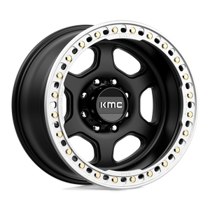 KMC KM233 HEX BEADLOCK Satin Black 20x10 -48 8x165.1mm 125.1mm - WheelWiz