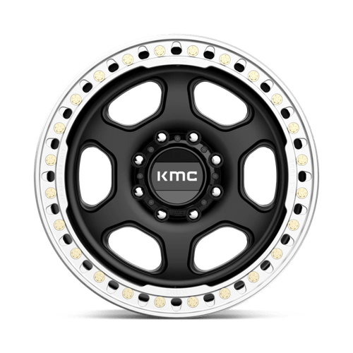 KMC KM233 HEX BEADLOCK Satin Black 20x10 -48 8x165.1mm 125.1mm - WheelWiz