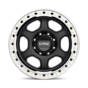 KMC KM233 HEX BEADLOCK Satin Black 20x10 -48 8x165.1mm 125.1mm - WheelWiz