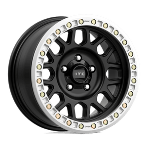 KMC KM234 GRENADE DESERT BEADLOCK Satin Black 20x9 -12 Custom 72.6mm - Wheelwiz