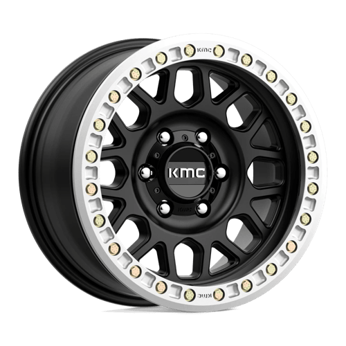KMC KM234 GRENADE DESERT BEADLOCK Satin Black 17x8.5 0 Custom 108mm - Wheelwiz