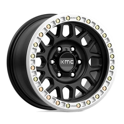 KMC KM234 GRENADE DESERT BEADLOCK Satin Black 17x8.5 0 6x165.1mm 108mm - Wheelwiz