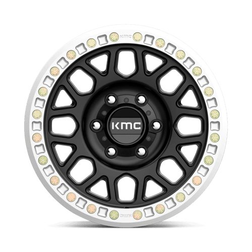 KMC KM234 GRENADE DESERT BEADLOCK Satin Black 17x8.5 0 Custom 72.6mm - Wheelwiz
