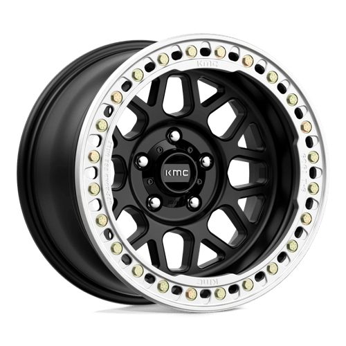 KMC KM235 GRENADE CRAWL BEADLOCK Satin Black 18x9 -24 Custom 72.6mm - Wheelwiz