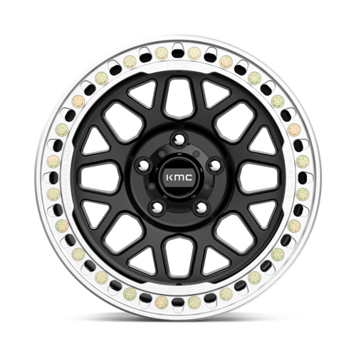 KMC KM235 GRENADE CRAWL BEADLOCK Satin Black 17x8.5 +18 5x127mm 71.5mm - Wheelwiz