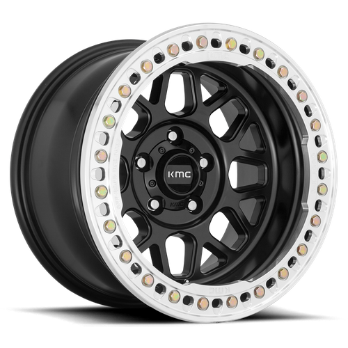 KMC KM235 GRENADE CRAWL BEADLOCK Satin Black 17x8.5 +10 5x127mm 71.5mm