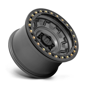 KMC KM236 TANK BEADLOCK Anthracite 17x9 -38 5x127mm 71.5mm - Wheelwiz