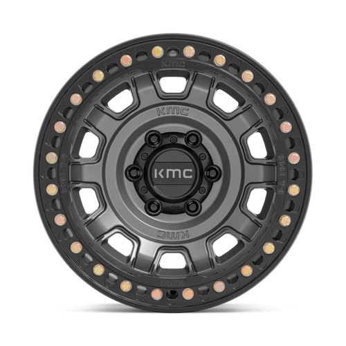 KMC KM236 TANK BEADLOCK Anthracite 17x9 -38 5x127mm 71.5mm - Wheelwiz