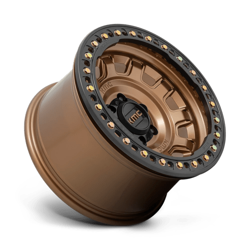 KMC KM236 TANK BEADLOCK Matte Bronze 17x9 -15 5x127mm 71.5mm - Wheelwiz