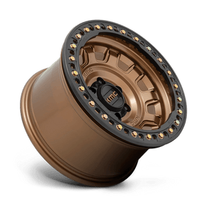KMC KM236 TANK BEADLOCK Matte Bronze 17x9 -15 6x139.7mm 108mm - Wheelwiz