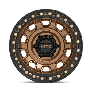 KMC KM236 TANK BEADLOCK Matte Bronze 17x9 -15 6x139.7mm 108mm - Wheelwiz