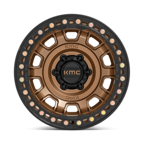 KMC KM236 TANK BEADLOCK Matte Bronze 17x9 -38 6x139.7mm 108mm - Wheelwiz