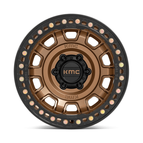 KMC KM236 TANK BEADLOCK Matte Bronze 17x9 -15 5x127mm 71.5mm - Wheelwiz