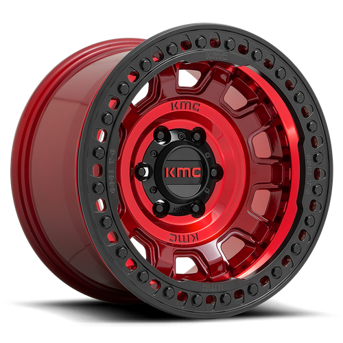 KMC KM236 TANK BEADLOCK Candy Red 17x9 -38 8x170mm 125.1mm