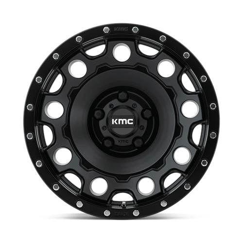 KMC KM529 HOLESHOT Satin Black 17x8.5 +34 5x127mm 71.5mm - Wheelwiz