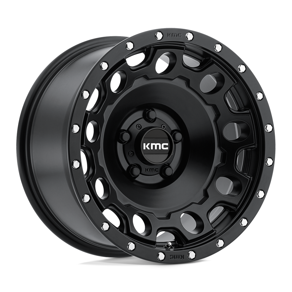 KMC KM529 HOLESHOT Satin Black 17x8.5 +34 6x114.3mm 72.6mm - WheelWiz