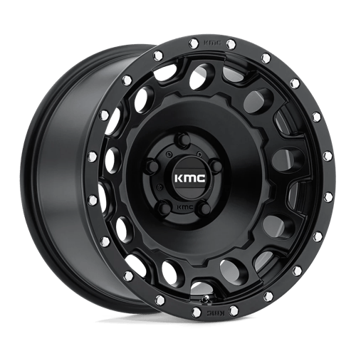 KMC KM529 HOLESHOT Satin Black 17x8.5 +34 5x127mm 71.5mm - Wheelwiz